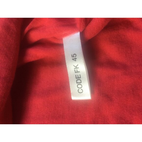 Boston Proper Plunging Neckline Red Top* Long Sleeve Blouse*Stretchy*EUC *Large - Picture 6 of 6